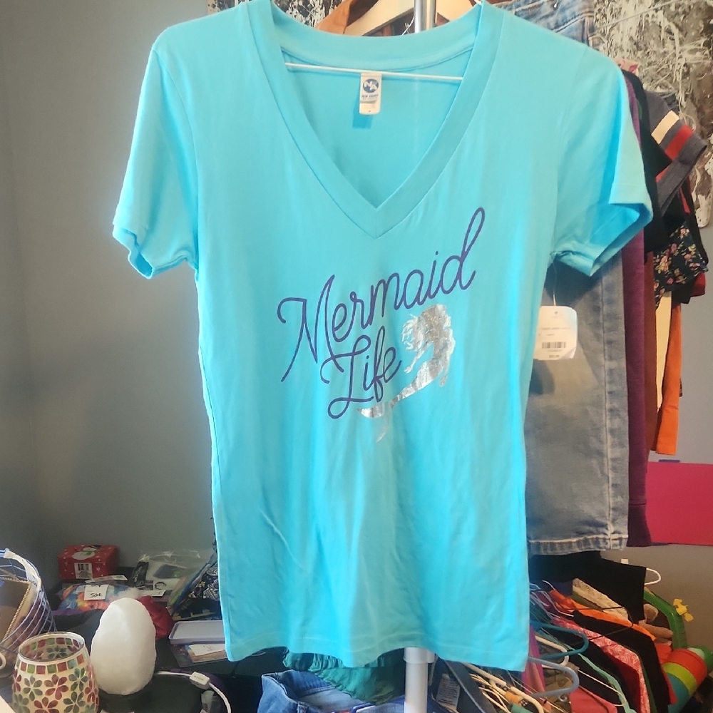 Mermaid Life V-Neck T-Shirt Adult M